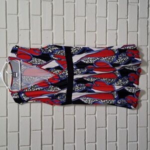 Dots Vibrant Animl Print Sleeveless V-Neck Silky Soft Dress Sixe 3X